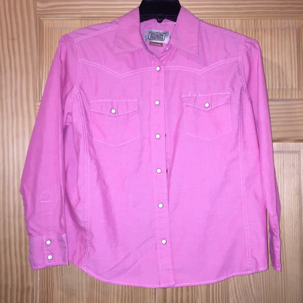 Women’s long sleeve button up western shirt L